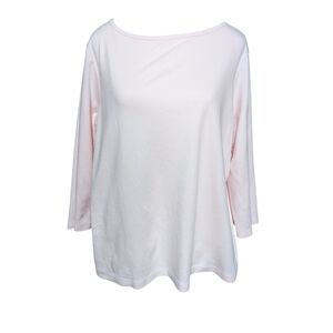 L.L. Bean Baby Soft Pink 3/4 length sleeve t-shirt Top XL Reg GUC